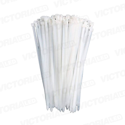 AMARRAS PLASTICAS BLANCA 2.5MMX100MM 100PZAS