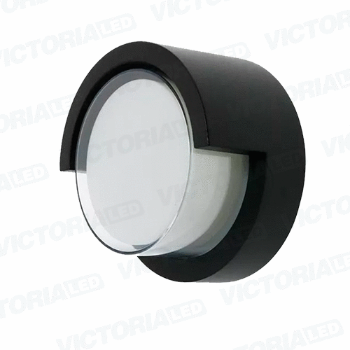 APLIQUE DE PARED IP65 12W 3000K NEGRO 169*100MM