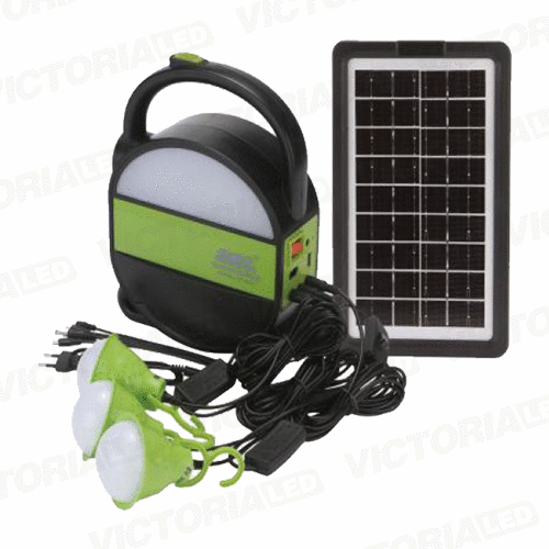 KIT SOLAR PORTATIL LINTERNA/3FOCOS3W/USB