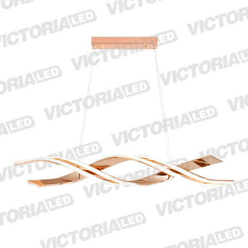 LAMPARA DECORATIVA DE TECHO LED 65W ORO ROSA