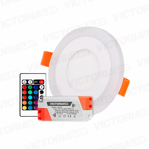 VICTORIA LED PANEL EMP RED 18W+6W RGB C/R