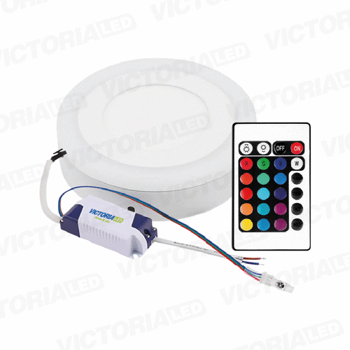 VICTORIA LED PANEL SOB RED 3W+3W RGB C/R