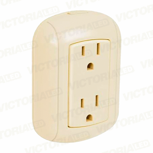TOMACORRIENTE DOBLE OVALADO IVORY 10U/C