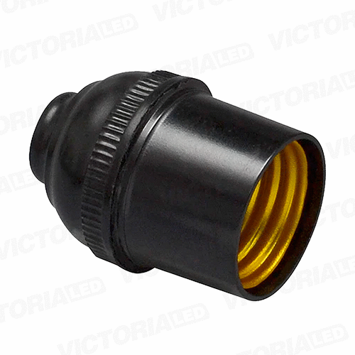 BOQUILLA COLGANTE BAQUELITA E27 600W 110/250V NEGRO 25U/C