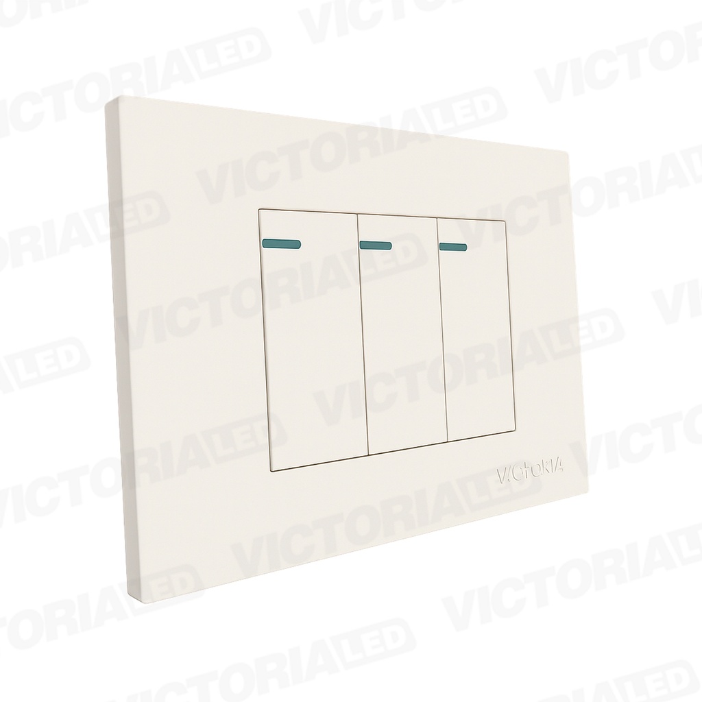 INTERRUPTOR TRIPLE CONMUTABLE 16A 125/250V PC BLANCO