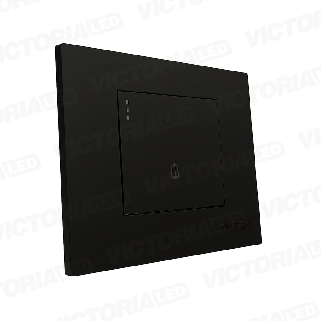 PULSADOR TIMBRE 16A 125/250V PC NEGRO