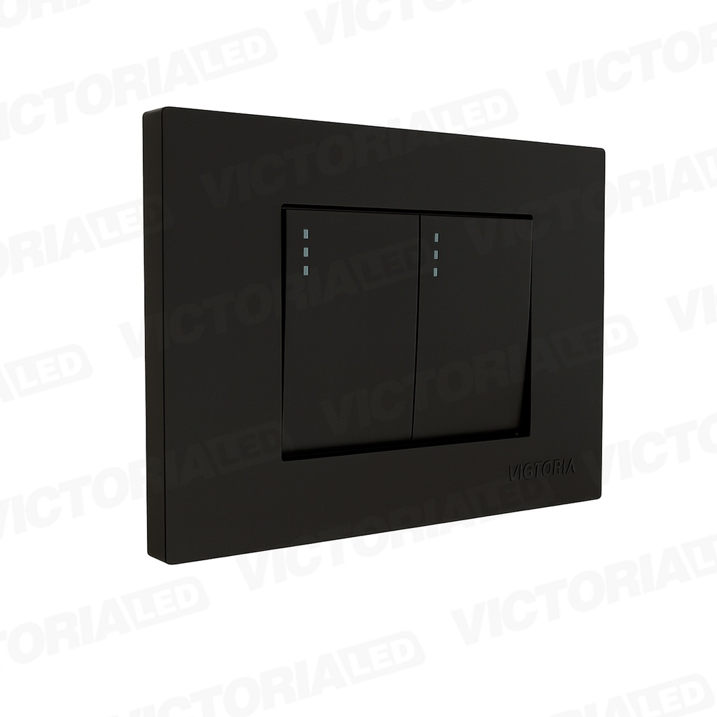 INTERRUPTOR DOBLE CONMUTABLE 16A 125/250V PC NEGRO