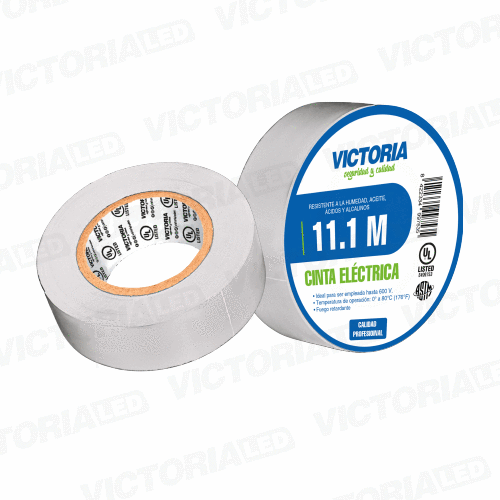 [CEB-11.1M] CINTA ELECTRICA BLANCA 0.13X19X11.1M FUEGO RETARDANTE 250U