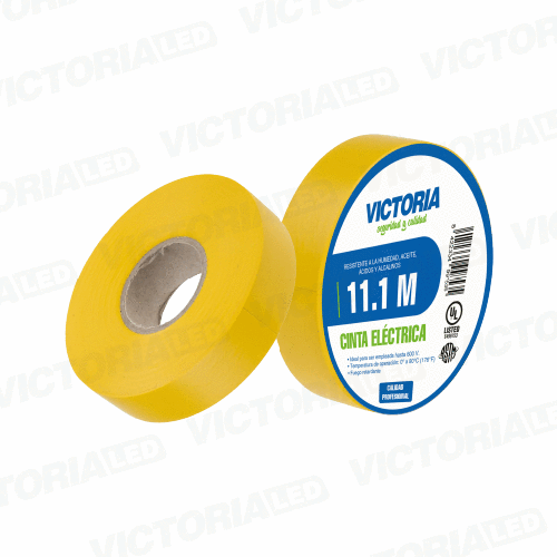 [CEVAM-20.2M] CINTA ELECTRICA VERDE AMARILLO 0.13X19X20.2M FUEGO RETARDANTE 200U