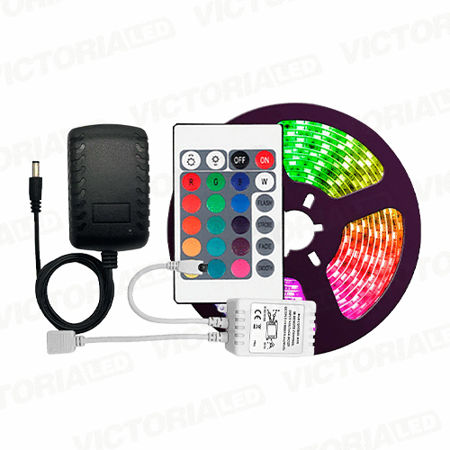 [C5M-RGB2835] CINTA LED 5M RGB IP44 CON CONTROL