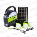 KIT SOLAR PORTATIL LINTERNA/3FOCOS3W/USB/RADIO/MP3/BLUETOOTH