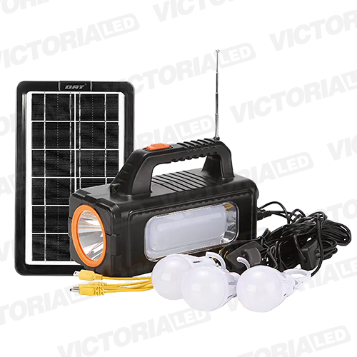 [AT-9013B] KIT SOLAR PORTATIL LINTERNA/3FOCOS3W/USB/RADIO/MP3/BLUETOOTH
