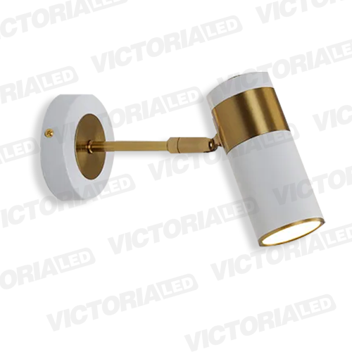 [LC-1514-BL] LAMPARA DECORATIVA 1*GU10 METAL BLANCO DORADO