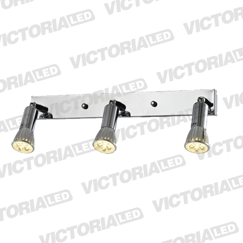 [LC-1510-CR] LAMPARA DECORATIVA 3*GU10 METAL CROMA