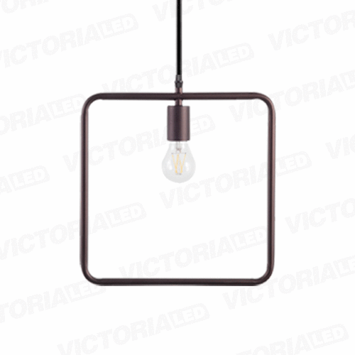 [LC-1539-NE] LAMPARA DECORATIVA DE TECHO 1*E27 METAL NEGRO