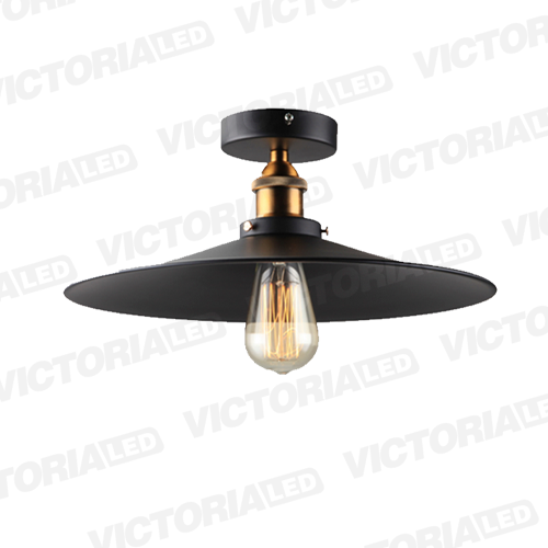 [LC-1565-NE] LAMPARA DECORATIVA DE TECHO 1*E27 METAL NEGRO