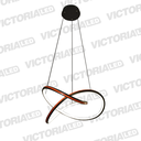 LAMPARA DECORATIVA DE TECHO LED 34W 3000K ALUM/ACRILICO BLACK