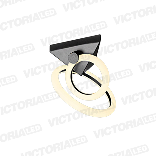 [CL0613-26W BLACK] LAMPARA DECORATIVA DE TECHO LED METAL/ACRILICO BLACK