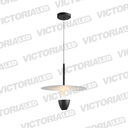 LAMPARA DECORATIVA LED 12W 3000K ALUMINIO MATTE