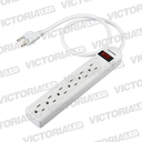 REGLETA ELECTRICA 6 TOMAS CON SUPRESOR DE PICOS 50U/C