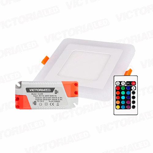 VICTORIA LED PANEL EMP CUA 6W+3W RGB C/R 60U/C