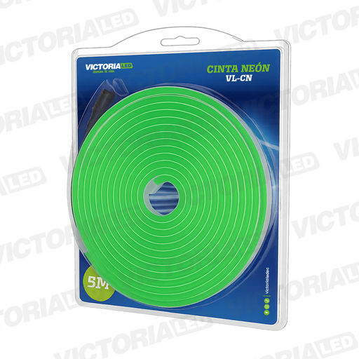 [VL-CN GREEN] CINTA NEON 5M GREEN IP65 AC100-240V DC12V